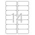 Apli Etiquetas Blancas Permanentes 99.1 x 38.1mm 25 Hojas