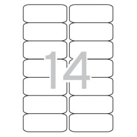 Apli Etiquetas Blancas Permanentes 99.1 x 38.1mm 25 Hojas
