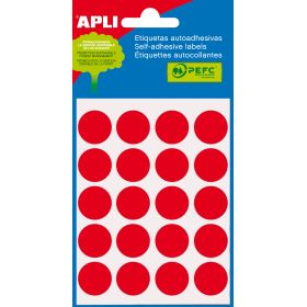 Apli Etiquetas Minibolsa Rojas Ø 19.0mm 5 Hojas