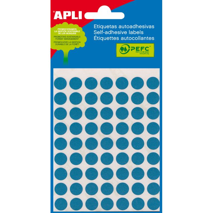 Apli Etiquetas Minibolsa Azules 34.0 x 67.0mm 5 Hojas