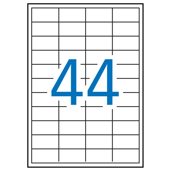 Apli Etiquetas Blancas Permanentes para Laser 48.5 x 25.4mm 250 Hojas