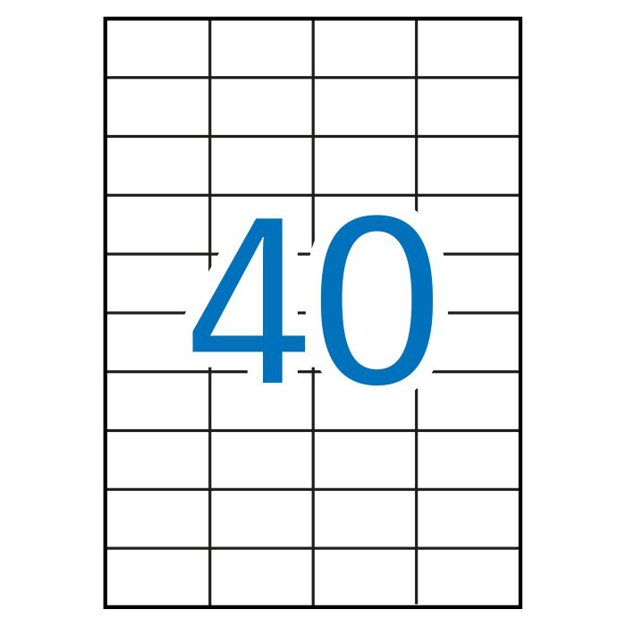 Apli Etiquetas Blancas Permanentes para Laser 52.5 x 29.7mm 250 Hojas