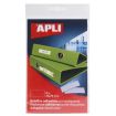 Apli Bolsillos Adhesivos para Etiquetas - 35 x 75mm - Cambia la Informacion de la Etiqueta Segun tus Necesidades - Contiene 8 Bolsillos por Bolsa