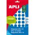Apli Etiquetas 10 Azules Ø 16mm 8 Hojas