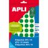 Apli Etiquetas 10 Verdes Ø 16mm 8 Hojas
