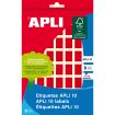 Apli Etiquetas 10 Rojas 12 x 18mm 8 Hojas