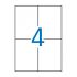 Apli Etiquetas Blancas Removibles 105x148mm - Permite Retirar sin Dejar Rastro - 100 Hojas