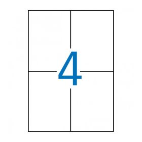 Apli Etiquetas Blancas Removibles 105x148mm - Permite Retirar sin Dejar Rastro - 100 Hojas