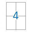 Apli Etiquetas Blancas Removibles 105x148mm - Permite Retirar sin Dejar Rastro - 100 Hojas