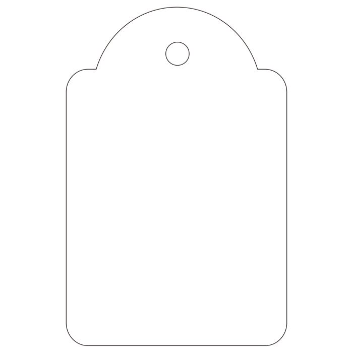 Apli Etiquetas Colgantes Blancas 28 x 43mm 100 U.