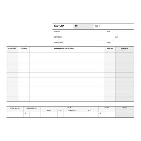 Apli Talonario Factura 1/4 Apaisado Duplicado A-64 - Papel Autocopiativo - 50 Juegos por Talonario - Numeracion Secuencial - Blanco y Amarillo