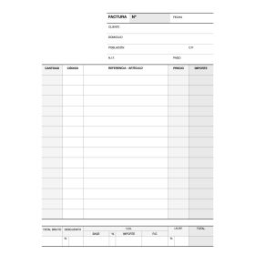 Apli Talonario Factura 1/4 Natural Triplicado A-65 - Papel Autocopiativo - 3 Copias - Numeracion Secuencial - Tamaño Compacto - Natural