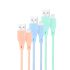 Nanocable Pack de 3 Cables Mallados USB-A Macho a Lightning Macho - Longitud 1m - Colores Pastel Rosa, Verde y Azul