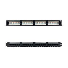 Nanocable Panel Parcheo 24 Puertos Cat.6A UTP 19 1U - Color Negro