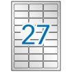 Apli Etiquetas Metalizadas Plata 63.5 x 29.6mm 20 Hojas