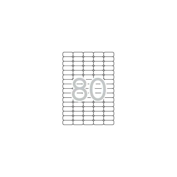 Apli Etiquetas Blancas Removibles 35.6 x 16.9mm 25 Hojas