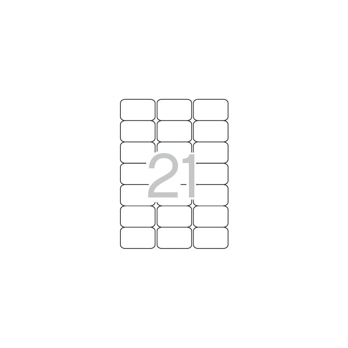 Apli Etiquetas Translucidas Resistentes Intemperie 63.5 x 38.1mm 20 Hojas