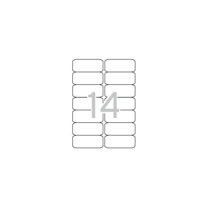 Apli Etiquetas Translucidas Resistentes Intemperie 99.1 x 38.1mm 20 Hojas
