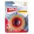 Apli Cinta Adhesiva Transparente 19mm x 33m - Resistente al Agua y a la Humedad - Facil de Cortar con las Manos - Ideal para Uso en Oficina y Hogar Transparente