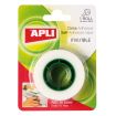 Apli Cinta Adhesiva Invisible 19mm x 33m - Facil de Cortar - Resistente - Ideal para Uso en Oficina - Transparente