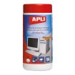 Apli Toallitas Humedas Anti-Estaticas - 100 Unidades - Limpieza y Mejora Del Rendimiento de Equipos Electronicos
