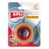 Apli Cinta Adhesiva Transparente 12mm x 33m - Resistente al Agua y a la Intemperie - Facil de Cortar y Aplicar - Ideal para Manualidades y Embalaje Transparente