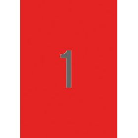 Apli Etiquetas Rojo Fluorescente Permanentes 210.0 x 297.0mm 100 Hojas