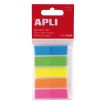 Apli Indices Adhesivos Film 45x12mm 5 Colores Fluorescentes - 25 Indices por Color - Facil de Pegar y Despegar - Ideal para Marcar y Organizar - Practico Tamaño - Color Variado