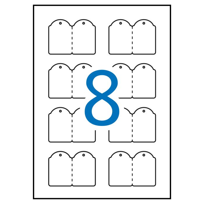 Apli Etiquetas Colgantes Imprimibles 36.0 x 53.0mm 10 Hojas