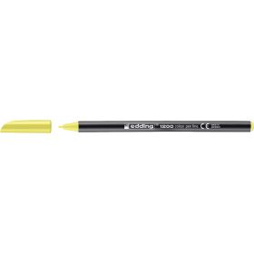 Edding 1200 Rotulador - Punta Redonda - Trazo 1mm - Tinta con Base de Agua - Color Amarillo Neon