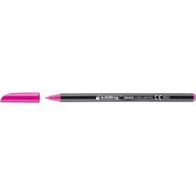 Edding 1200 Rotulador - Punta Redonda - Trazo 1mm - Tinta con Base de Agua - Color Rosa Neon
