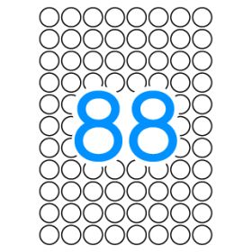 Apli Etiquetas A5 Amarillas Ø 16.0mm 8 Hojas
