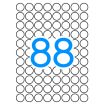 Apli Etiquetas A5 Amarillas Ø 16.0mm 8 Hojas