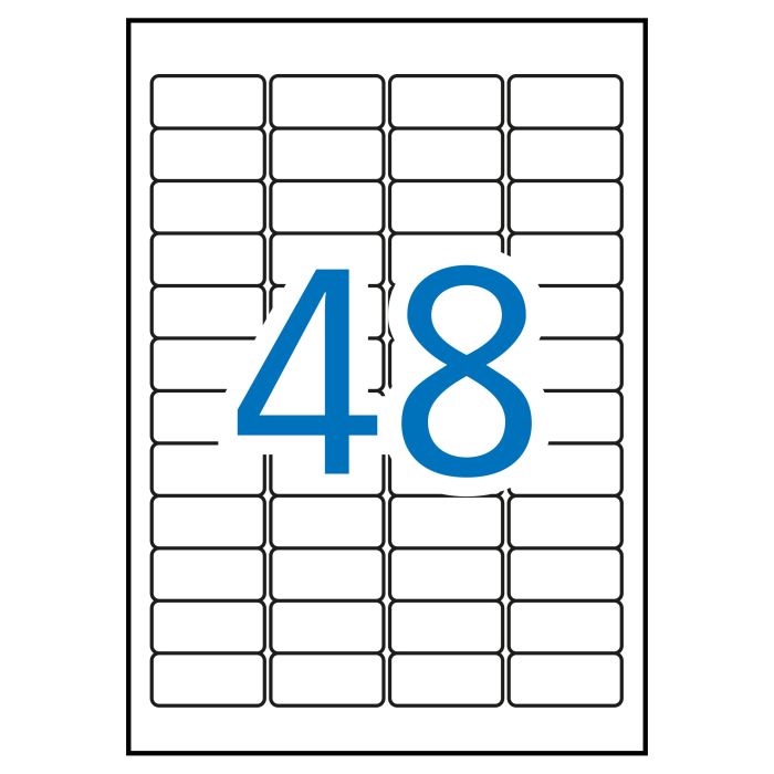 Apli Etiquetas Blancas Resistentes Intemperie 45.7 x 21.2mm 20 Hojas