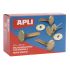 Apli Encuadernadores Metalicos con Arandela - 25mm - Caja de 100 - Incluye Arandela para Embellecer y Evitar Rozaduras - Aptos para Todo Tipo de Documentos