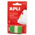 Apli Indices Adhesivos Film Zigzag 45x25mm - Dispensador de 50 Indices - Adhesivo de Calidad - Facil de Despegar - Diseño Zigzag - Verdes