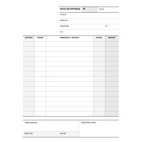Apli Talonario Entrega 1/4 Duplicado Natural - Formato 1/4 - Papel Autocopiativo - Numeracion Secuencial - 50 Juegos por Talonario - Natural