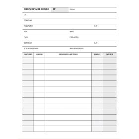 Apli Talonario Pedido 1/4 Natural Lito A-27 - Papel Autocopiativo - 25 Juegos por Talonario - Numeracion Secuencial - Tamaño 1/4 - Natural