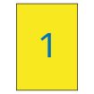 Apli Etiquetas Amarillas Resistentes Intemperie 210.0 x 297.0mm 20 Hojas