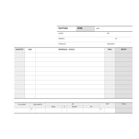 Apli Talonario Factura 1/4 Apaisado Duplicado A-64 - Papel Autocopiativo - Numeracion Secuencial - 50 Juegos por Talonario - Blanco y Amarillo