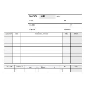Apli Talonario Factura 1/8 Apaisado Duplicado A-67 - Numeracion Secuencial - Papel Autocopiativo - 2 Copias - Tamaño 210x105mm - Blanco
