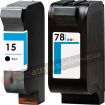HP 45/15 Negro + HP 78 Color Pack de 2 Cartuchos de Tinta Genericos