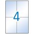 Apli Etiquetas Translucidas Resistentes Intemperie 105.0 x 148.0mm 20 Hojas