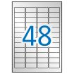 Apli Etiquetas Metalizadas Plata 45.7 x 21.2mm 100 Hojas