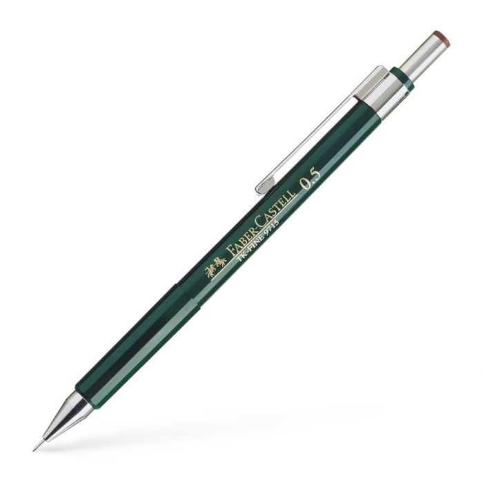 Faber-Castell TK-Fine 9713 Portaminas - Mina HB - Trazo 0.5mm - Goma de Borra Integrada