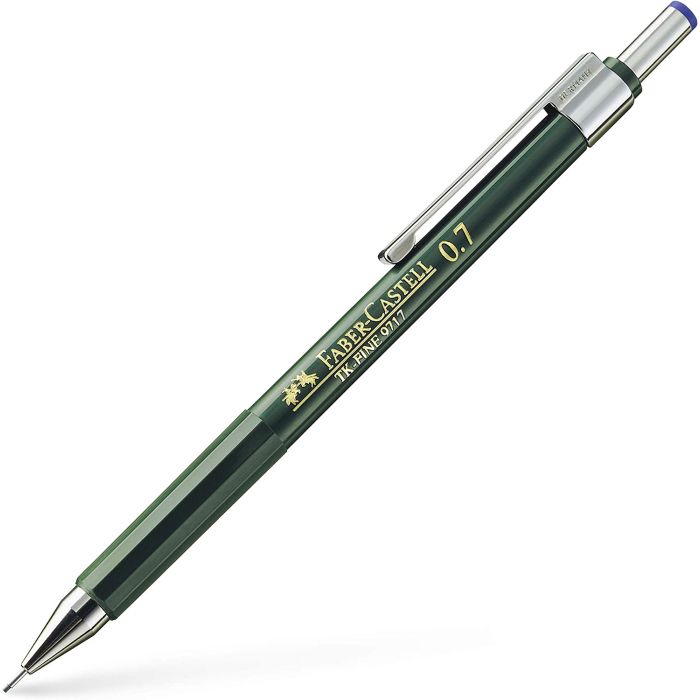 Faber-Castell TK-Fine 9713 Portaminas - Mina HB - Trazo 0.7mm - Goma de Borra Integrada