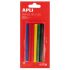 Apli Recambio de Barras de Adhesivo Termofusible - Ø7.5mmx10cm - 12 Barras en 6 Colores Surtidos - Adhesion Instantanea en Multiples Superficies - No Gotea - Compatible con Pistolas de Ø7.5mm
