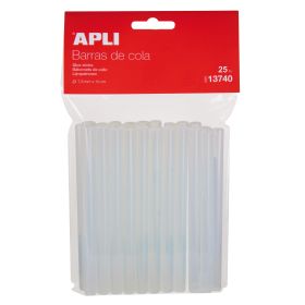 Apli Adhesivo Termofusible Ø7.5mmx10cm - Precision y Limpieza en tus Trabajos - No Gotea - Compatible con Pistolas Ø7.5mm - Pack Ahorro 25 Barras
