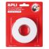 Apli Cinta Adhesiva Doble Cara Foam 3D - 19mm x 228m - Adhesion Fuerte y Duradera - Ideal para Manualidades y Decoracion - Blanco