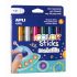 Apli Color Sticks Temperas Solidas - Pack de 6 Unidades de 6g en Colores Metalizados - Acabado Satinado sin Necesidad de Barniz - Secado Rapido en Menos de 3 Minutos - Efecto Cera o Tempera Segun la Presion Ejercida